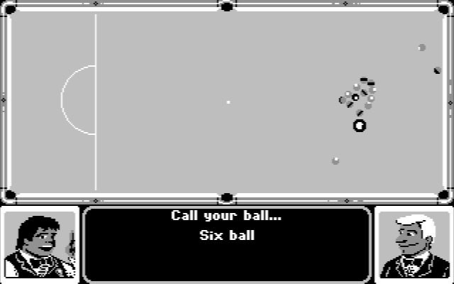 Rack 'Em IBM PC/Compatibles Screenshot: Call your ball...
