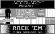 Rack 'Em for IBM PC/Compatibles - Title screen.