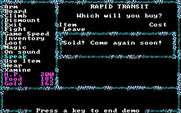 Questron II for IBM PC/Compatibles - Buying items.