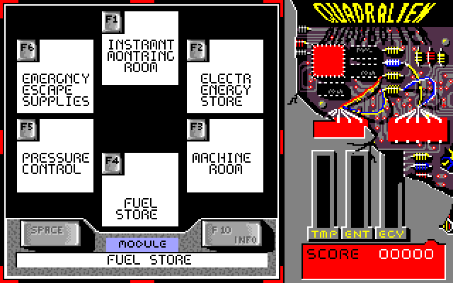Quadralien IBM PC/Compatibles Screenshot: Visiting the fuel store...
