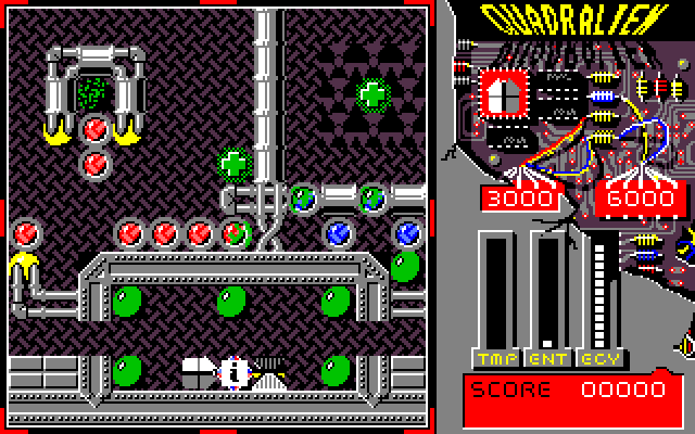 Quadralien IBM PC/Compatibles Screenshot: Game start.