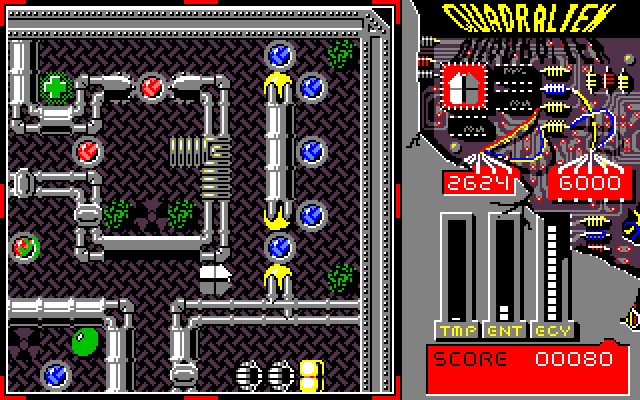 Quadralien IBM PC/Compatibles Screenshot: Navigating through the area...