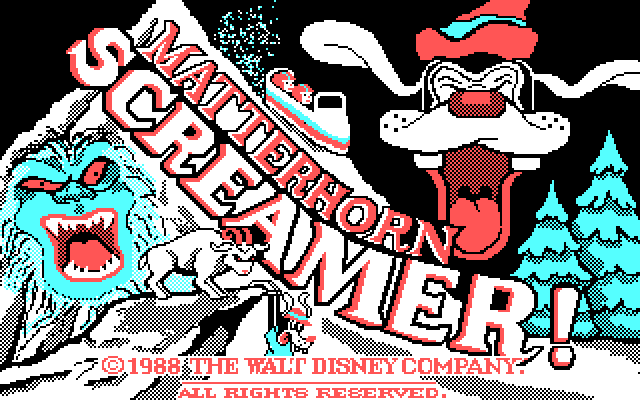 Matterhorn Screamer! IBM PC/Compatibles Screenshot: Title screen.