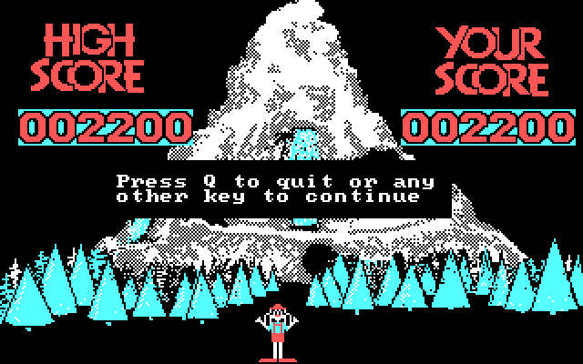 Matterhorn Screamer! IBM PC/Compatibles Screenshot: Do you want to try again?