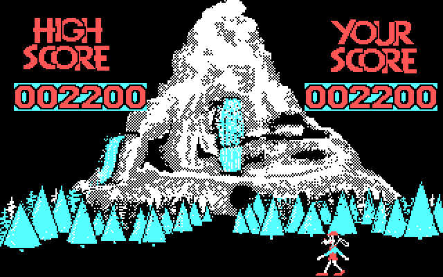 Matterhorn Screamer! IBM PC/Compatibles Screenshot: Game over.