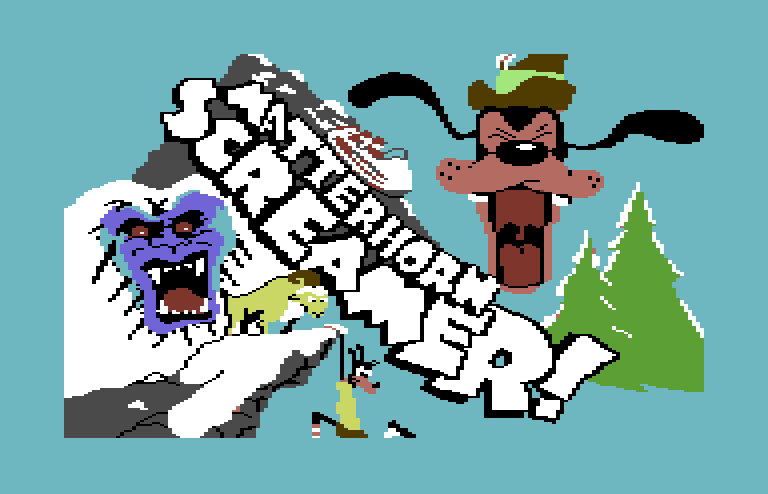 Matterhorn Screamer! Commodore 64 Screenshot: Title screen.