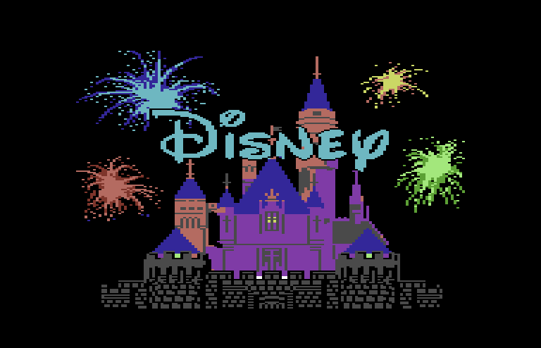 Matterhorn Screamer! Commodore 64 Screenshot: Disney logo screen.