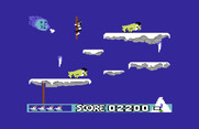 Matterhorn Screamer! for Commodore 64 - I have all of the flags, so now it's time to climb up again...