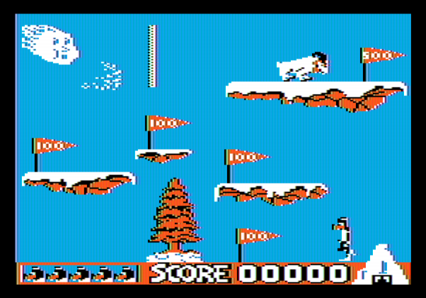 Matterhorn Screamer! Apple II Screenshot: Game start.