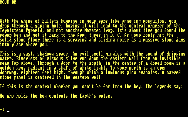 Indiana Jones in Revenge of the Ancients IBM PC/Compatibles Screenshot: Game start.