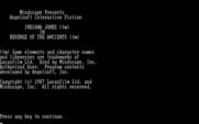 Indiana Jones in Revenge of the Ancients for IBM PC/Compatibles - Title screen.