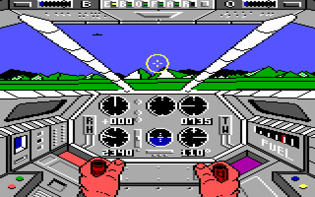 Infiltrator IBM PC/Compatibles Screenshot: Enemy plane spotted.