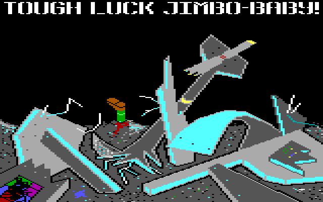 Infiltrator IBM PC/Compatibles Screenshot: Crash! Game over...