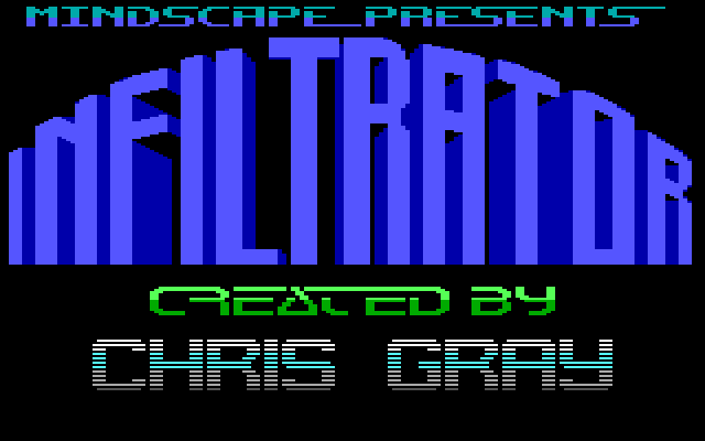 Infiltrator IBM PC/Compatibles Screenshot: Title screen 2.