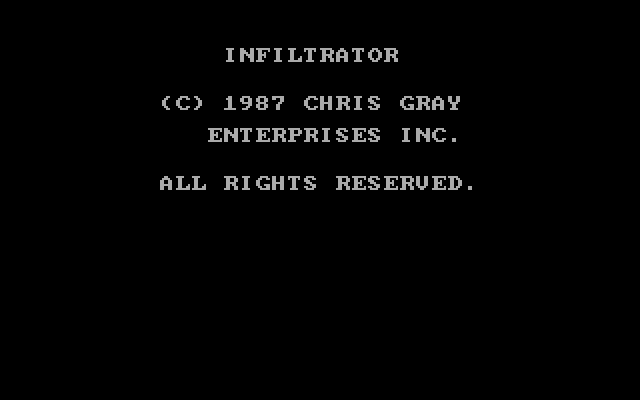 Infiltrator IBM PC/Compatibles Screenshot: Title screen 1.