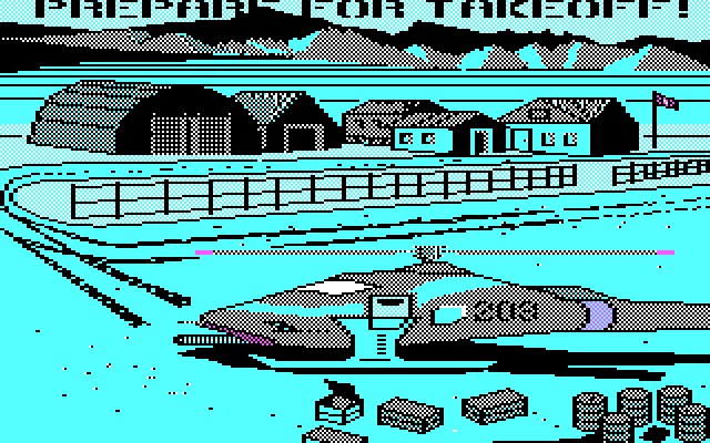 Infiltrator IBM PC/Compatibles Screenshot: Prepare for takeoff!