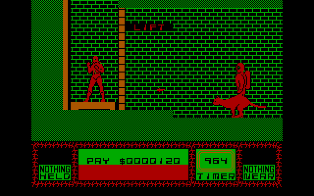Saboteur II IBM PC/Compatibles Screenshot: Uh oh, here comes trouble...
