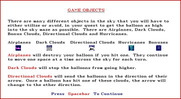 Balloon Challenge for IBM PC/Compatibles - Instructions continued...