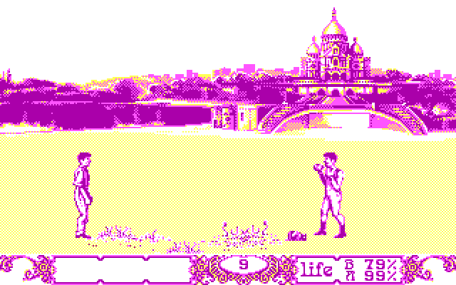 Bob Winner IBM PC/Compatibles Screenshot: Another guy blocking the path...