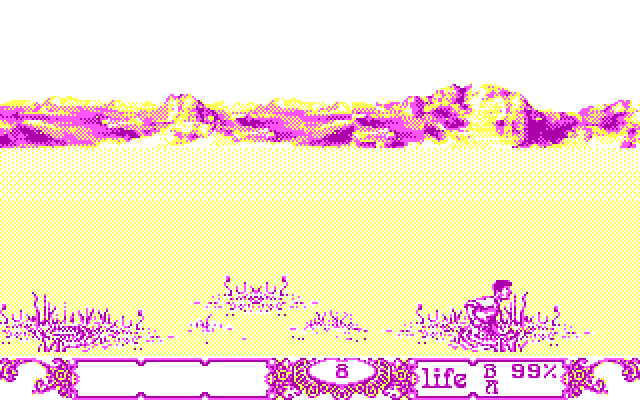 Bob Winner IBM PC/Compatibles Screenshot: Don't sink into the swamp here!