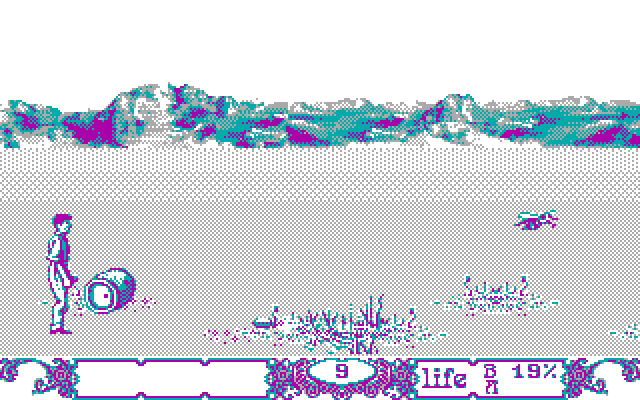 Bob Winner IBM PC/Compatibles Screenshot: Watch out for bugs and other dangers in the swamp!