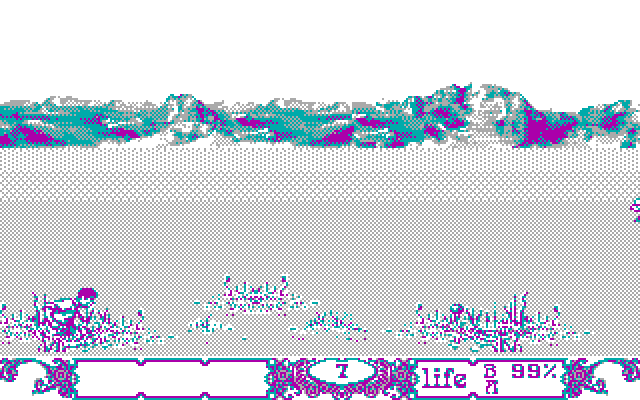 Bob Winner IBM PC/Compatibles Screenshot: Sinking into the swamp...