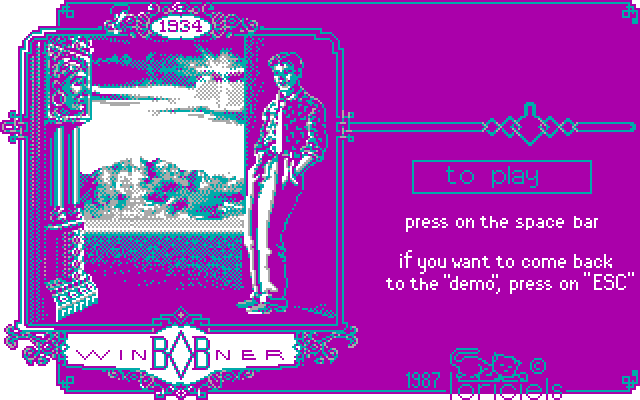 Bob Winner IBM PC/Compatibles Screenshot: Ready to begin the game?