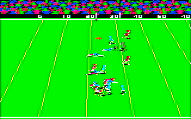 Football IBM PC/Compatibles Screenshot: I've been tackled!