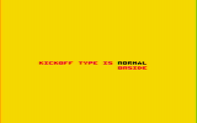 Football IBM PC/Compatibles Screenshot: Select a kickoff type.