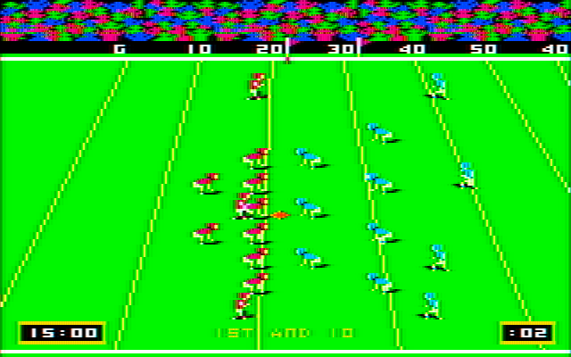 Football IBM PC/Compatibles Screenshot: Game start.