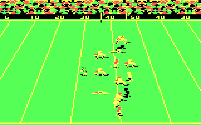 Football IBM PC/Compatibles Screenshot: Game in progress...