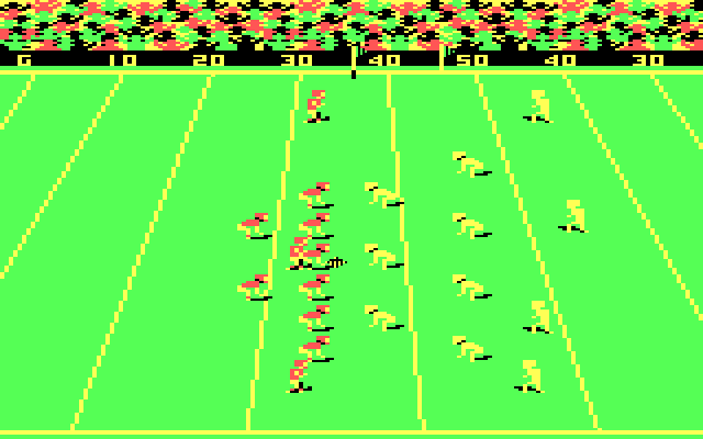 Football IBM PC/Compatibles Screenshot: Game start.