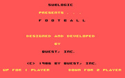 Football for IBM PC/Compatibles - Title screen.