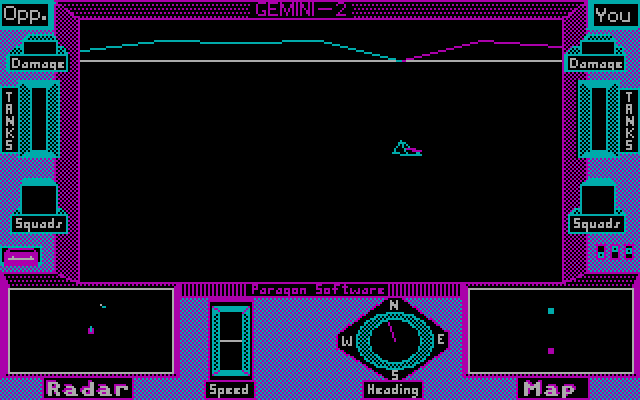 Gemini-2 IBM PC/Compatibles Screenshot: Game start.