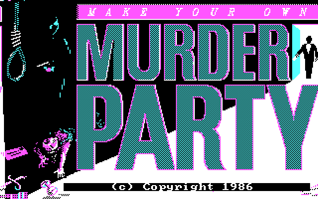 Make Your Own Murder Party IBM PC/Compatibles Screenshot: Title screen.