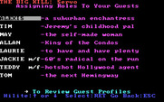 Make Your Own Murder Party for IBM PC/Compatibles - Assign roles to guests.