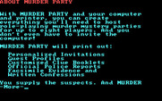 Make Your Own Murder Party for IBM PC/Compatibles - About murder party...