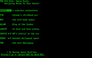 Make Your Own Murder Party for IBM PC/Compatibles - Assign characters to guests.