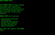 Make Your Own Murder Party for IBM PC/Compatibles - About Murder Party...