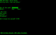 Make Your Own Murder Party for IBM PC/Compatibles - Enter in a time and place.