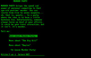 Make Your Own Murder Party for IBM PC/Compatibles - The main menu.
