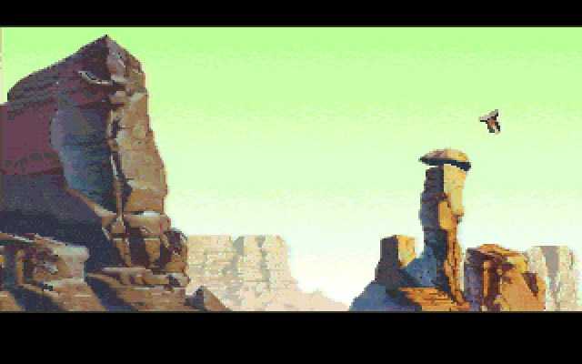 Nova 9: The Return of Gir Draxon Amiga Screenshot: Prepare for crash landing on an unknown world!