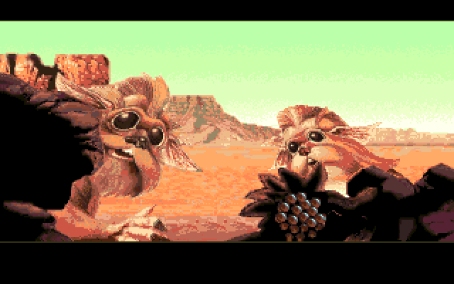 Nova 9: The Return of Gir Draxon Amiga Screenshot: The natives of this planet are worried...
