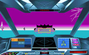 Nova 9: The Return of Gir Draxon for Amiga - This end of level boss is equipped with a shield in front.