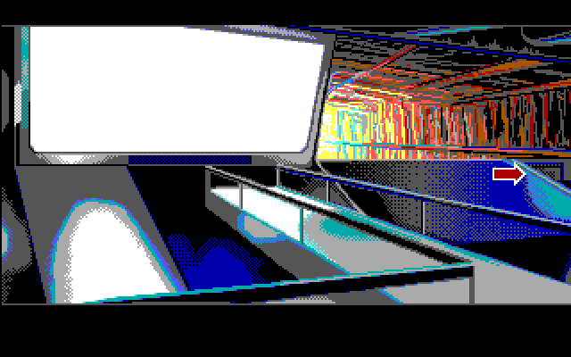 Nova 9: The Return of Gir Draxon IBM PC/Compatibles Screenshot: Navigating around the base.