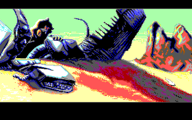 Nova 9: The Return of Gir Draxon IBM PC/Compatibles Screenshot: Gir Draxon survived the crash!