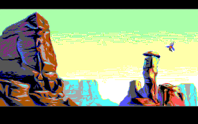 Nova 9: The Return of Gir Draxon IBM PC/Compatibles Screenshot: Heading in for a crash landing.