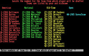 Pro Manager for IBM PC/Compatibles - Choose the team you wish to draft from.