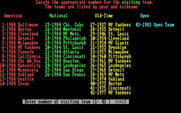Pro Manager for IBM PC/Compatibles - Selecting teams.