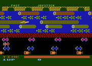 Frogger for Atari 5200 - Starting screen and game demo.